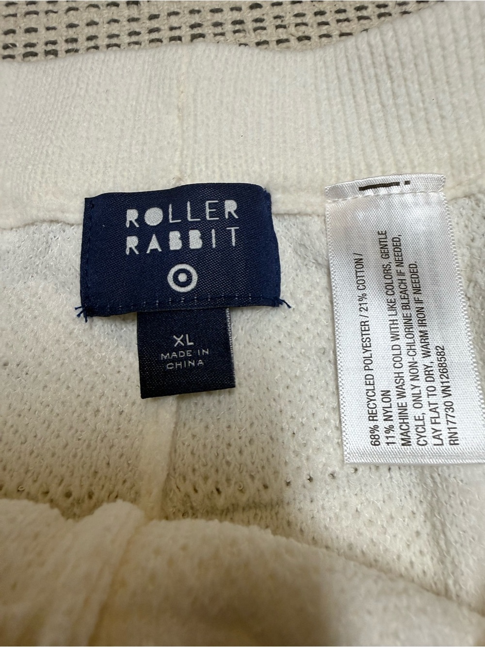 NWOT Roller Rabbit x Target Off White Terry Pattern Shorts - Picture 3 of 6